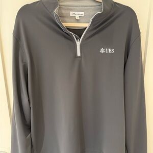 Peter Millar Charcoal Zip-Up Men's Sweater